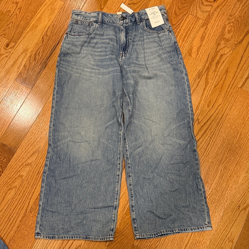 Madewell Blue Wide Leg Jeans NWT